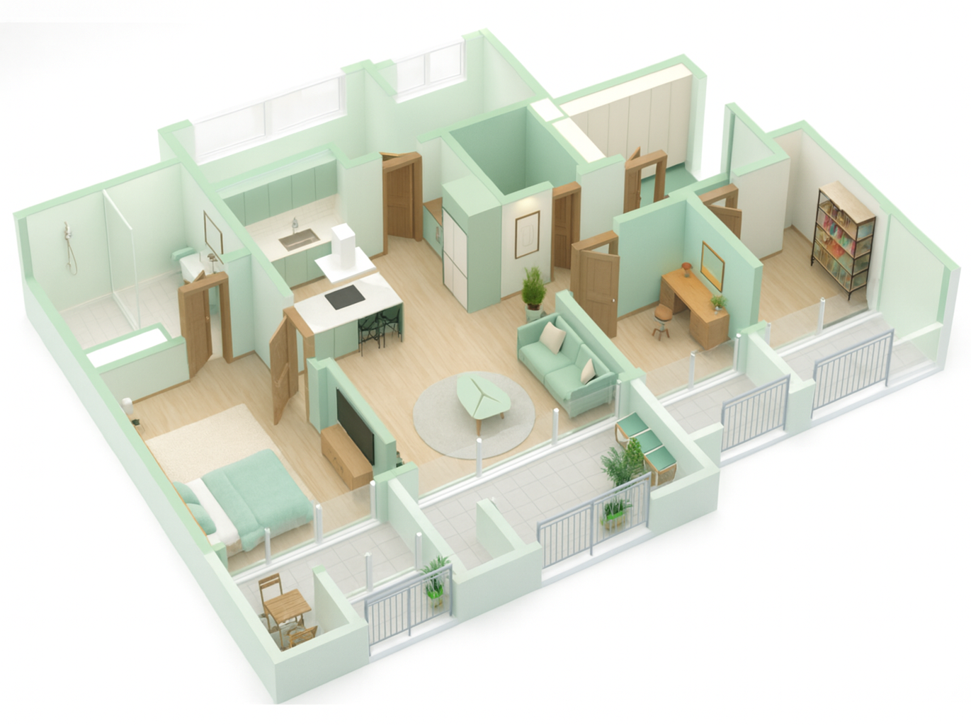 클린디어 청소 범위 3D